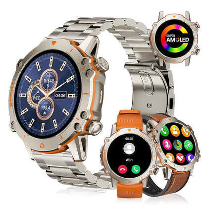 W&O Wireless Smartwatches , Full Touch Display, Weather Forecasts, Remote Camera Control, Music Management - USB Rechargeable, for Android & for Iphone - Perfect Christmas and New Year Gift