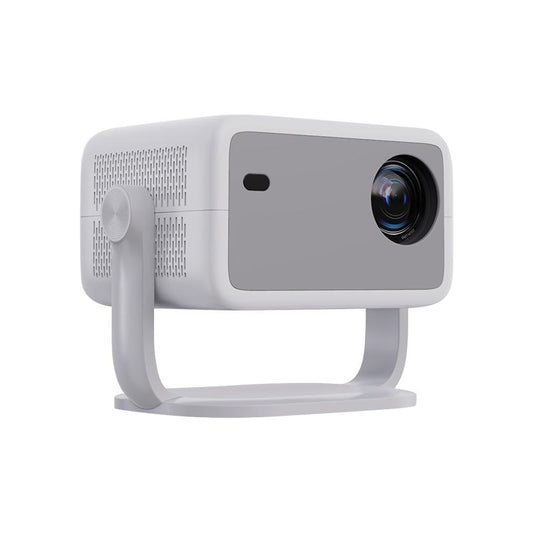 4K Projector [Netflix Official/Auto Focus/360° Swivel Base] Projector with Wifi and Bluetooth 1080P Native Projector One-Click Use Netflix/Youtube, Smart Home Outdoor Projector Audio White