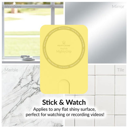 Velvet Caviar Yellow Mightygrip Magsafe Mount - Suction Cup Phone Case Mount Compatible with Magsafe Devices Only - Magnetic Silicone Grip