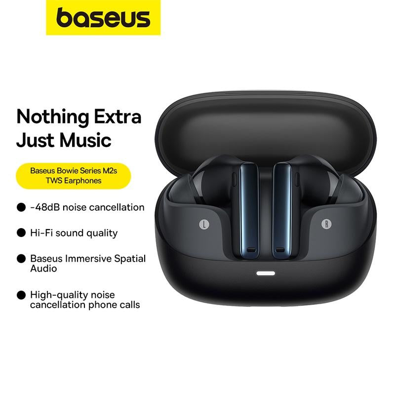 [48Db Immersive] Baseus M2S True Wireless Earbuds with ANC Noise Cancellation 48Db