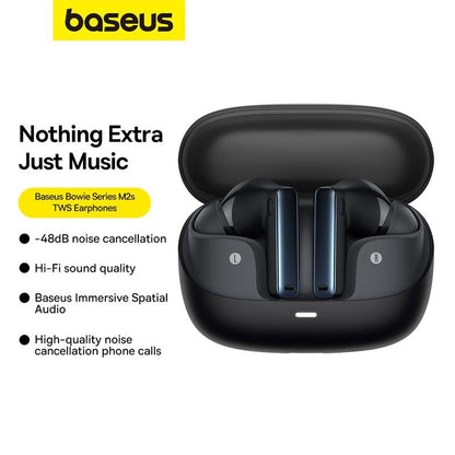 [48Db Immersive] Baseus M2S True Wireless Earbuds with ANC Noise Cancellation 48Db