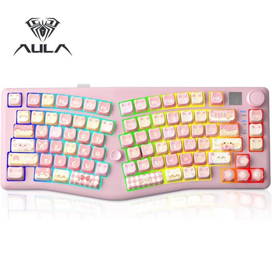 LEOBOG A75 75% Alice Keyboard, Wireless Gaming Keyboard with Knob and Joystick Design, Top Mount Mechanical Keyboard with Flex-Cut PCB, PC Plate, Magnetic Stands for Win/Mac