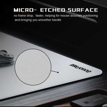 GOGOFREE Premium Tempered Glass Mouse Pad - Ultra-Smooth Gaming & Office Surface, Non-Slip Base, Durable & Easy to Clean - Ideal for Gamers & Professionals