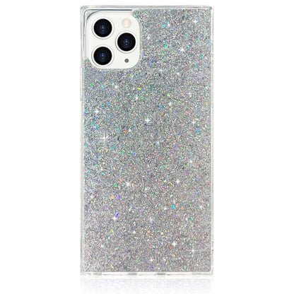 SQUARE® Silver Glitter Iphone Case