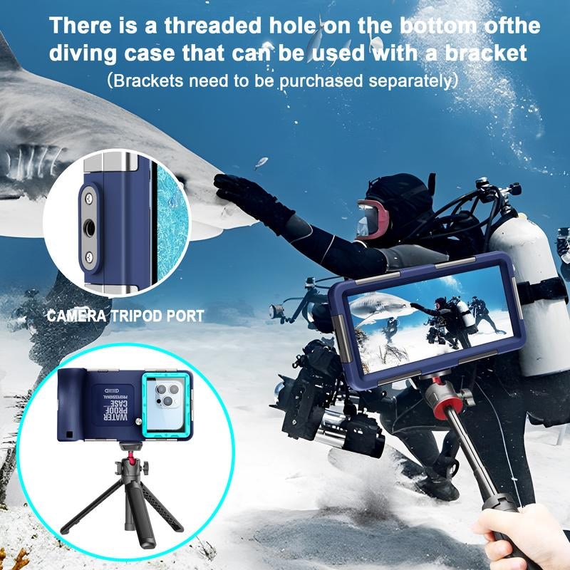 Underwater Snorkeling Diving Phone Case for Iphone 16/15/14/13/12/11 Pro Max/Xs/X Galaxy S24/S23/S22/S21, [50 Feet/15 Meters] Professional Scuba Diving Waterproof Phone Case Underwater Photo Video