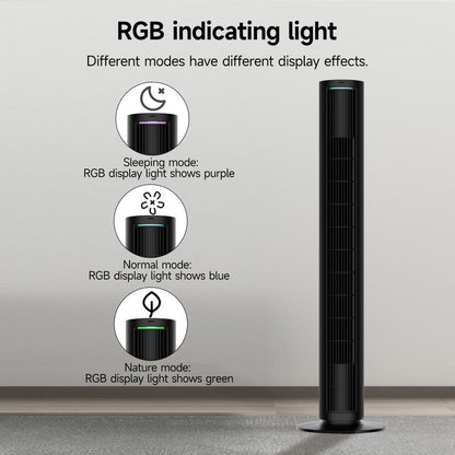 NOT AC --Tower Fan for Bedroom, 40 Inch Bladeless Fan, 80 ° Oscillating Fan, Silent Floor Fan with Remote Control Led, 4-Speed Multiple Modes, 7H Timer, Large Air Outlet