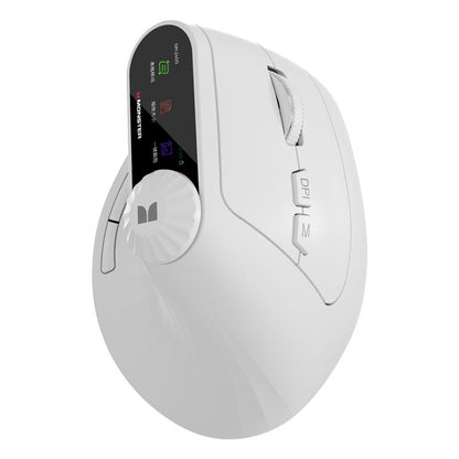 Monster-M2 MAX Version Bluetooth Wireless Mouse Ergonomic Vertical Vertical Mouse 2.4G Bluetooth Long Battery Life Laptop Desktop Computer Knob Function