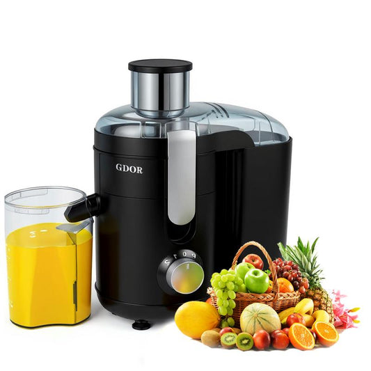 800W Juicer with 3" Wide Feed Chute, Titanium Blades & Dual Speeds — Easy Juice Extractor for Fruits & Veggies
