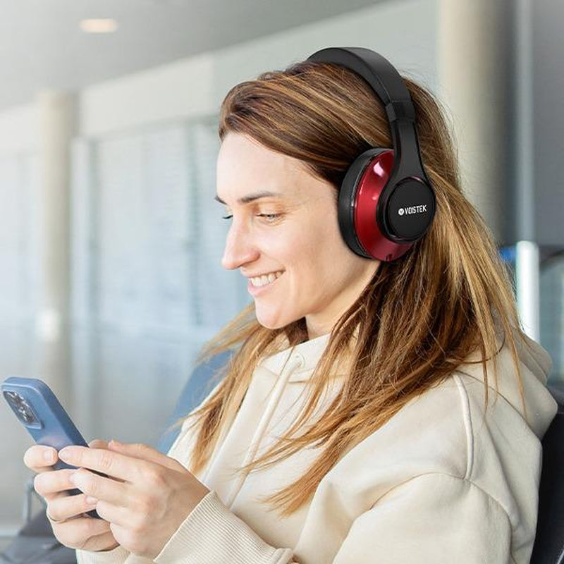 Bluetooth Headphones over Ear, 40H Playtime & 3D Music Modes, Wireless Headset with Mic, Hifi Stereo, Foldable & Lightweight, Deep Bass for Home, Office, Cellphone, PC, Etc.