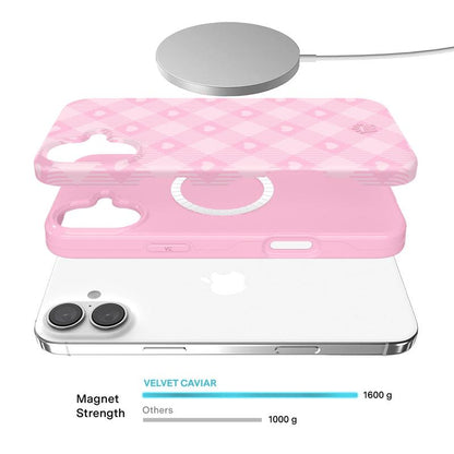 Velvet Caviar Dolly Pink Gingham Iphone Case - Cute & Trendy Phone Cases for Iphone with Stylish Girly Design and Shockproof Protection