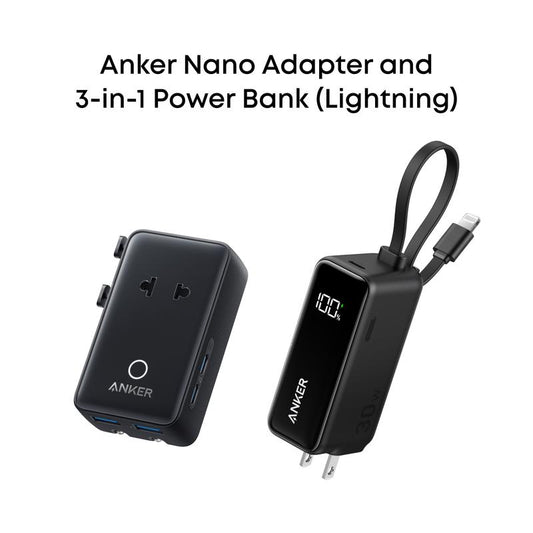 Anker Nano Adapter + 3-In-1 Power Bank (Lightning/Usb-C)