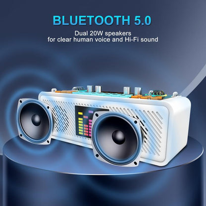 Hosabely Karaoke Machine Bluetooth Speaker Sound Card with Single Microphone, Portable Party Karaoke Machine for Adults Kids with DJ Lights, PA System Best Gift for All Powered Mixers Audio Smartphone