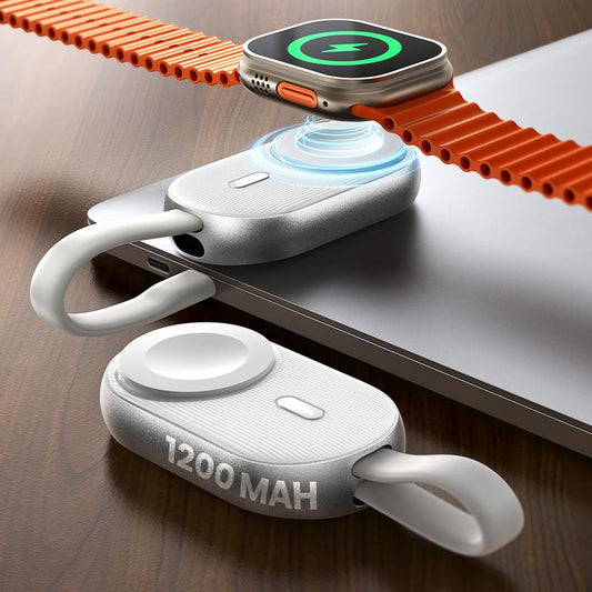 LISEN Portable Apple Watch Charger, Magnetic Fast Wireless Power Bank for Iwatch, Fast Charging for Apple Watch Series 9/8/7/6/5/4/3/2/SE. Usb