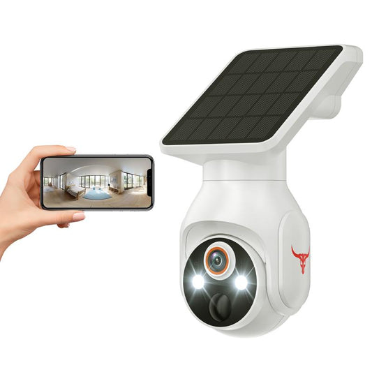 1080P Wifi Security Camera with Solar Panel, Wireless Outdoor, Camera for Home Security, Battery Powered, Pan Tilt, AI Motion Detection, Night Vision, 2-Way Talk, IP65, Cloud Storage, Human Detection, 2.4Ghz Only