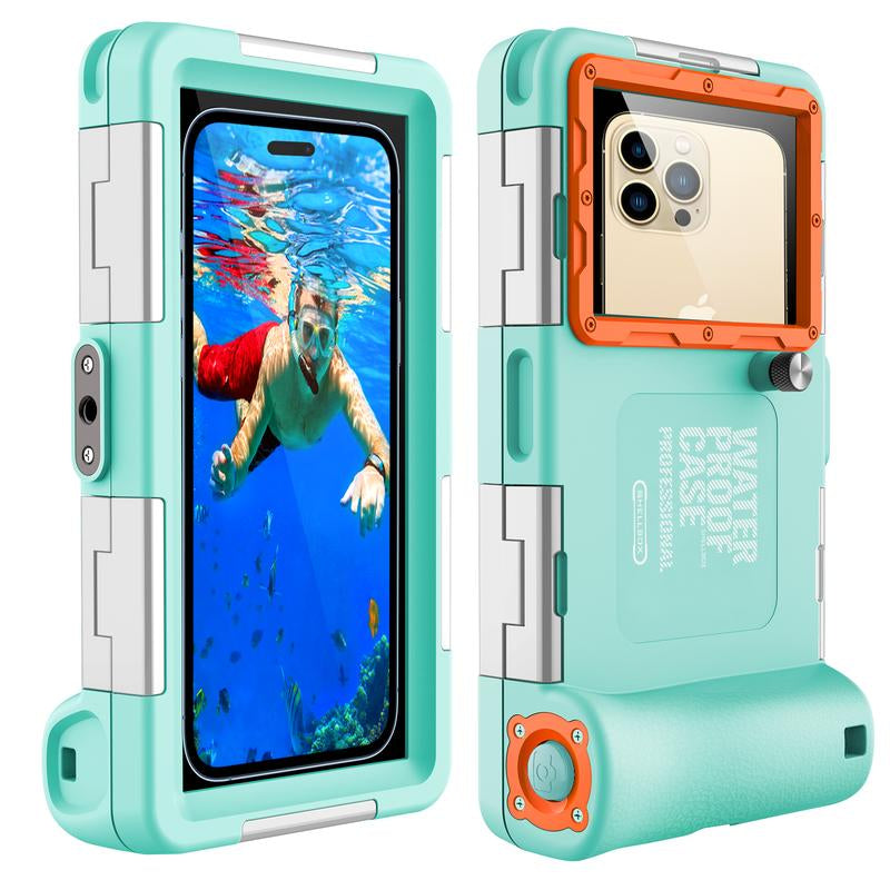 Underwater Snorkeling Diving Phone Case for Iphone 16/15/14/13/12/11 Pro Max/Xs/X Galaxy S24/S23/S22/S21, [50 Feet/15 Meters] Professional Scuba Diving Waterproof Phone Case Underwater Photo Video