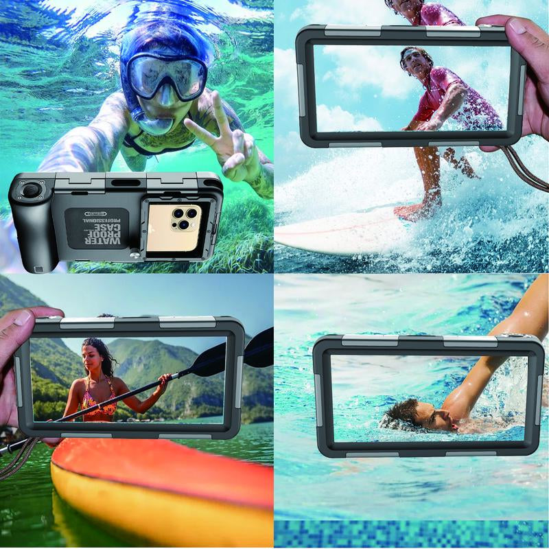 Underwater Snorkeling Diving Phone Case for Iphone 16/15/14/13/12/11 Pro Max/Xs/X Galaxy S24/S23/S22/S21, [50 Feet/15 Meters] Professional Scuba Diving Waterproof Phone Case Underwater Photo Video