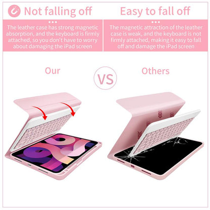 STWMOOCE Ipad Keyboard Case with Pencil Holder for 10.2" 7/8/9Th Gen, 10.9" 10Th Gen Ipad/Air4/5Th,11" Air(M2/M3)/Pro 2/3/4Th/A16 -Wireless Pink Cover