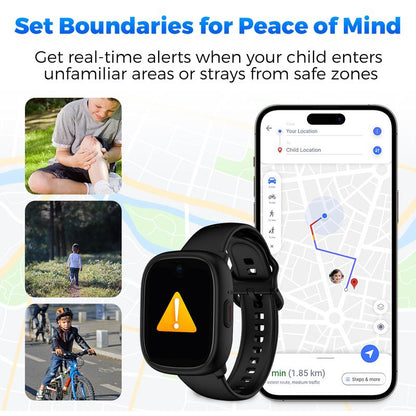 Miro Kids 4G Cellular Watch GPS Tracking as Smartphone Use - Waterproof, In-Class Mode, Supports 4 Modes & 8+ Bands, MIRO-W1 Model - Card