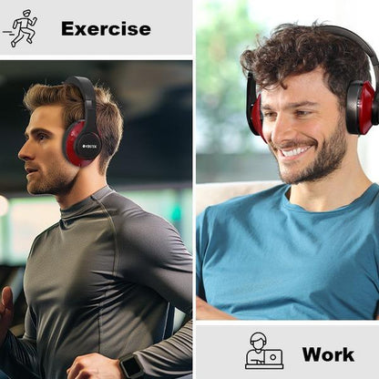 Bluetooth Headphones over Ear, 40H Playtime & 3D Music Modes, Wireless Headset with Mic, Hifi Stereo, Foldable & Lightweight, Deep Bass for Home, Office, Cellphone, PC, Etc.