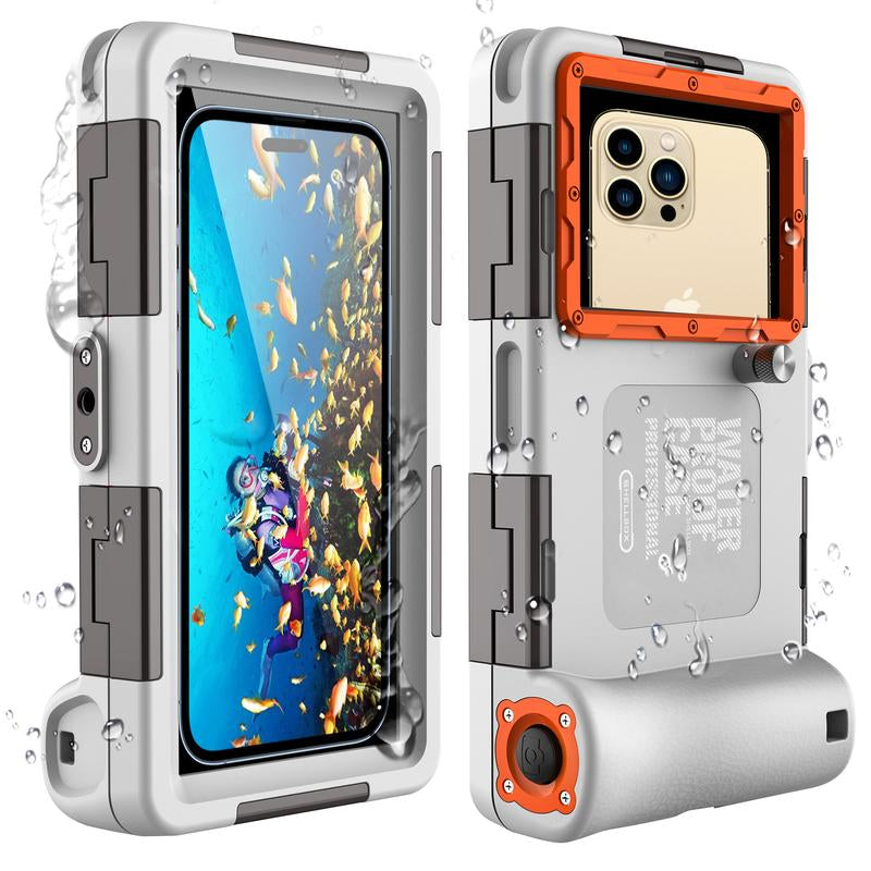Underwater Snorkeling Diving Phone Case for Iphone 16/15/14/13/12/11 Pro Max/Xs/X Galaxy S24/S23/S22/S21, [50 Feet/15 Meters] Professional Scuba Diving Waterproof Phone Case Underwater Photo Video