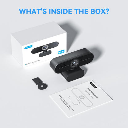 EMEET C60E 4K Ultra HD Webcam with Auto Focus 73° FOV for PC Gaming Switch2 Computer Camera 4K@30Fps 1080P@60Fps Fast Autofocus Auto Light Correction Plug & Play with Privacy Cover for Streaming Working Gaming