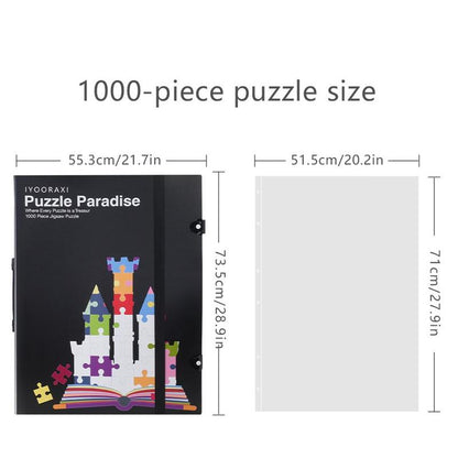 Art Collection Puzzle Storage Folder for 1000-Pieces: Large Capacity Jigsaw Puzzles Organizer Portable with 20 Pockets, Dustproof & Protective Puzzle Accessory Maximum Installable Capacity 20.2In*27.9In/51.5Cm*71Cm
