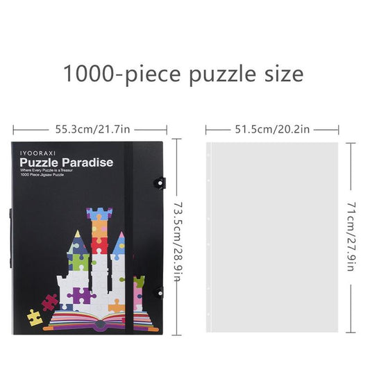 Art Collection Puzzle Storage Folder for 1000-Pieces: Large Capacity Jigsaw Puzzles Organizer Portable with 20 Pockets, Dustproof & Protective Puzzle Accessory Maximum Installable Capacity 20.2In*27.9In/51.5Cm*71Cm