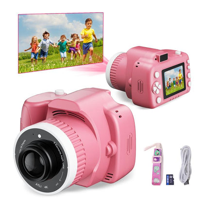 Children'S Camera Toys for Boys and Girls Aged 3-12, Toddler Camera with Projector, 4K HD Selfie Digital Video Camera, Downloadable Music, Best Holiday Gift. Video Creator, Photo Creator, Children'S Vlog Maker, Children'S Memory Recorder