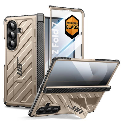 SUPCASE for Samsung Galaxy Z Fold 7 Case with Kickstand UB Pro Built-In Tempered Glass Screen Protector Hinge Coverage Military-Grade Protection Full-Body Heavy-Duty Rugged Phone Case Magsafe Compatible Anti-Slip Grip Support Magnetic Wireless