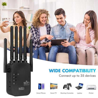 Wifi Extender, 300 Mbps Dual Band (5Ghz/2.4Ghz) Signal Booster, Repeater with Ethernet Port for Home, Gifts Wifi Extender Wifi Portable Range Indoor