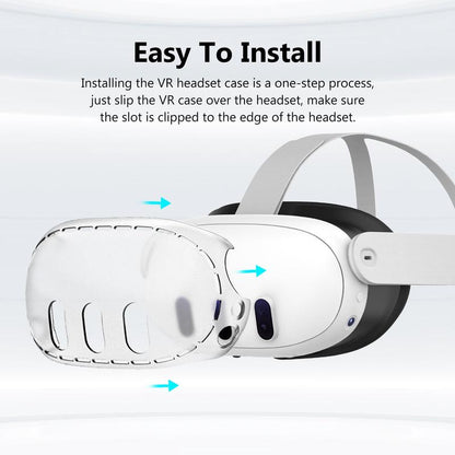 Nova Design Transparent VR Shell Protective Cover for Meta Quest 3 – Scratch-Proof, Drop-Proof, Waterproof Polycarbonate Case for Full Headset Protection