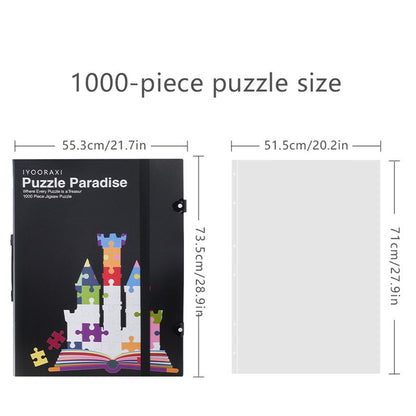 Art Collection Puzzle Storage Folder for 1000-Pieces: Large Capacity Jigsaw Puzzles Organizer Portable with 20 Pockets, Dustproof & Protective Puzzle Accessory Maximum Installable Capacity 20.2In*27.9In/51.5Cm*71Cm