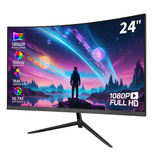 Rehisk 27'' 2K QHD 165Hz Curved Gaming Monitor - 2560P, 1Ms IPS Panel, Adaptivesync, Ultra-Thin Bezel, Tilt Adjustable