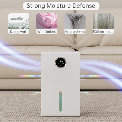 Portable Smart Dehumidifier，Air Purification with 7 Color LED Lights &Touch Screen, Ultra-Quiet Energy-Saving for Home Bedrooms Office Large Spaces