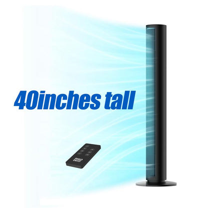 NOT AC --Tower Fan for Bedroom, 40 Inch Bladeless Fan, 80 ° Oscillating Fan, Silent Floor Fan with Remote Control Led, 4-Speed Multiple Modes, 7H Timer, Large Air Outlet